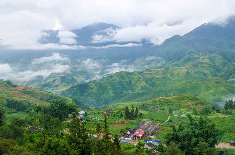 252 - Vietnam - montes Hoang Lien o Alpes Tonquineses - paisaje